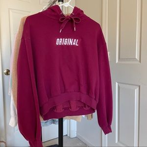 “Original” Red Cropped Hoodie